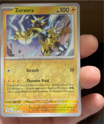 2025 Pokémon Sv10: Destined Rivals #078 Zeraora — front