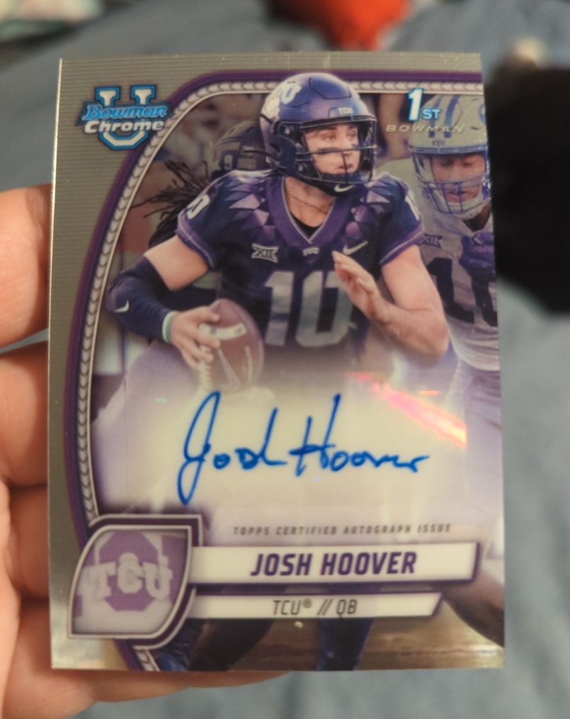2024 Bowman University Chrome #108 Josh Hoover — front