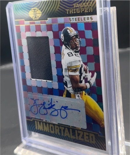 2024 Panini Illusions #IJA-YTN Yancey Thigpen Immortalized Patch Auto — front