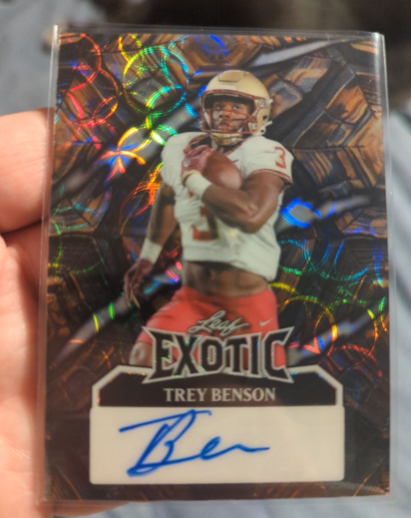 2024 Leaf Eclectic Exotic Trey Benson Auto — front