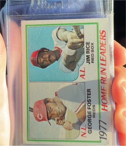1978 Topps #202 1977 Home Run Leaders George Foster/Jim Rice — front