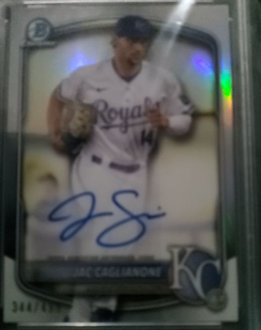 2025 Bowman Chrome #CPA-JCA Jac Caglianone — front