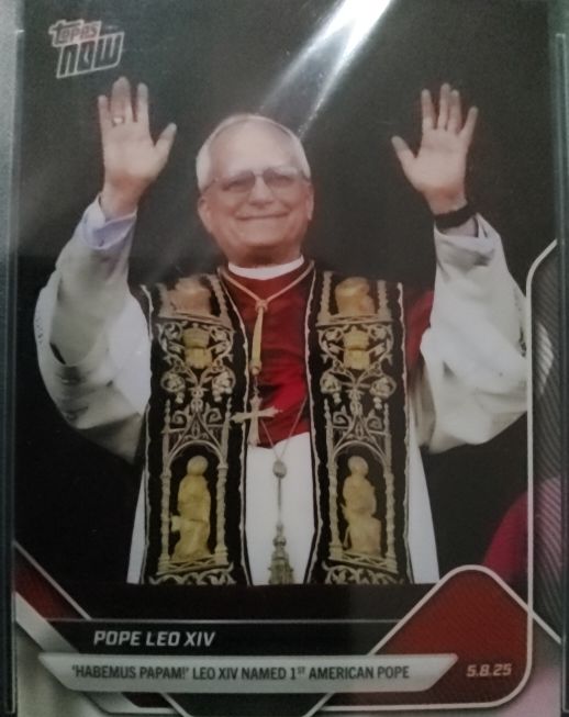 2025 Topps Now #POPE-1 Pope Leo XIV — front