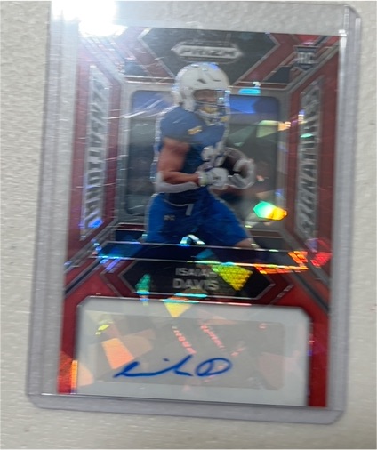 2024 Panini Prizm Draft Picks Sensational Signatures Red Ice #SS-ID Isaiah Davis — front