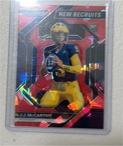 2024 Panini Prizm Draft Picks New Recruits #NR-JMY J.J. McCarthy — front