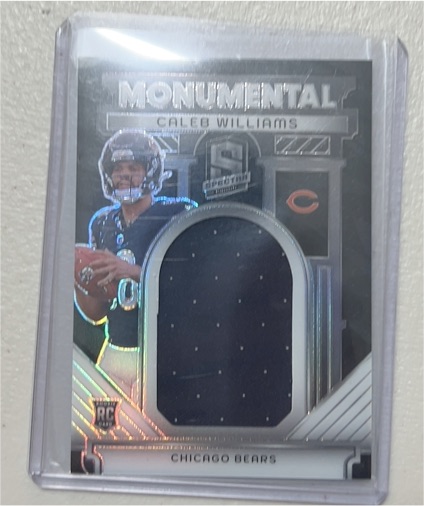 2024 Panini Spectra Monumental Memorabilia #MM-CWB Caleb Williams — front
