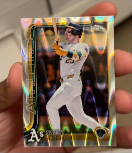 2025 Topps Chrome #54 Brent Rooker Raywave Refractor — front