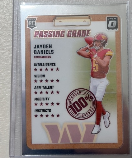 2024 Donruss Optic #2 Jayden Daniels Passing Grade — front