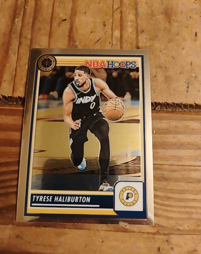 2023-24 Panini NBA Hoops Premium Stock #201 Tyrese Haliburton — front