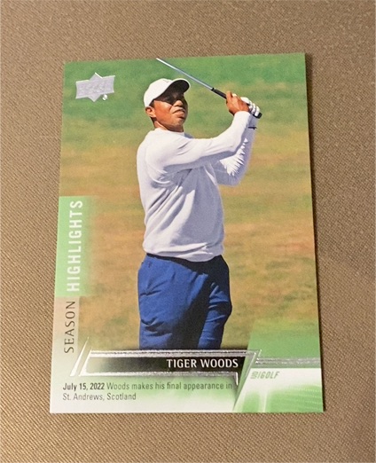 2024 Upper Deck #78 Tiger Woods Season Highlights — front