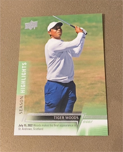 2024 Upper Deck Golf #78 Tiger Woods Season Highlights — front