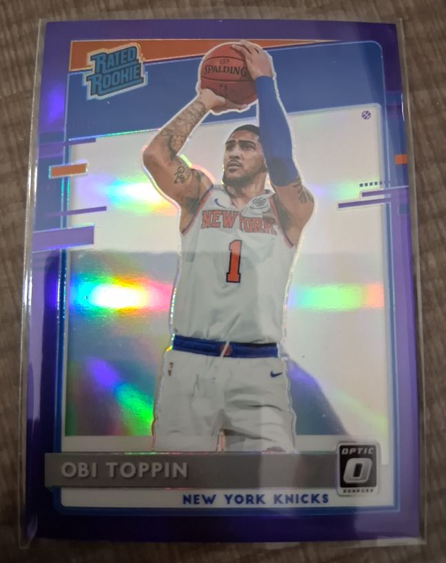 2020-21 Panini Donruss Optic #158 Obi Toppin Rated Rookie — front