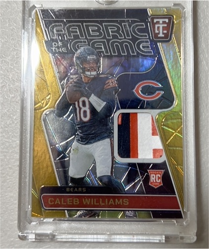 2024 Panini Totally Certified Fabric of the Game #FGR-CWB Caleb Williams — front