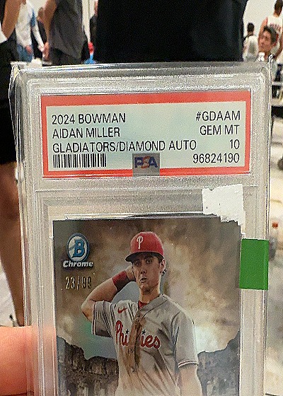 2024 Bowman #GDAAM Aidan Miller Gladiators/Diamond Auto — front