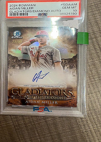 2024 Bowman Chrome Gladiators of the Diamond #GDA-AM Aidan Miller — front