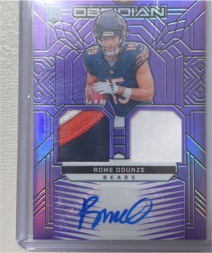 2024 Panini Obsidian Rookie Materials Ink #RMI-ROE Rome Odunze — front