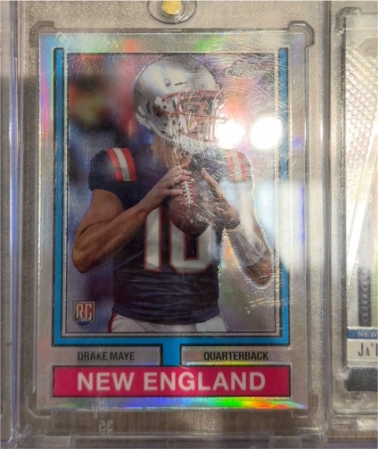2024 Topps Chrome 1974 Throwback #74TF-3 Drake Maye — front