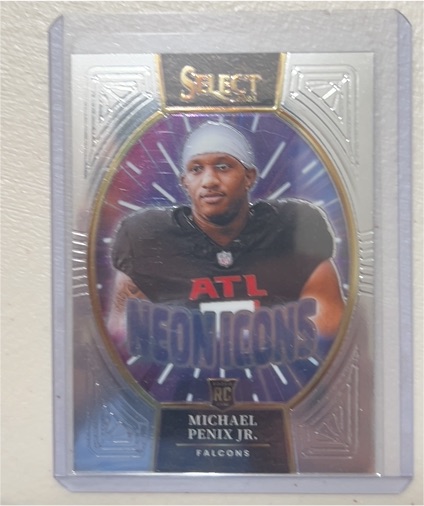 2024 Panini Select #10 Michael Penix Jr. Neon Icons Silver Prizm — front