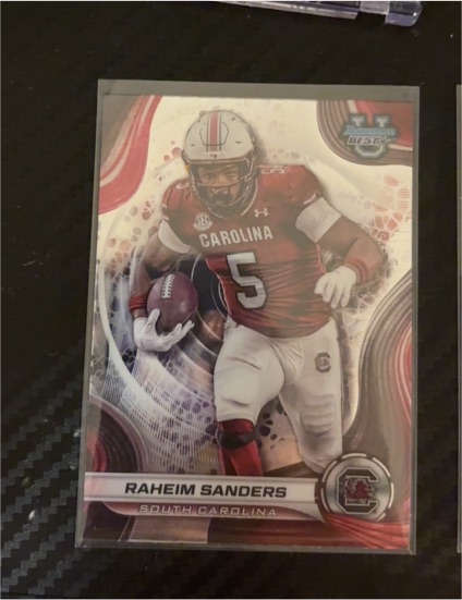 2024 Bowman University Best #81 Raheim Sanders — front