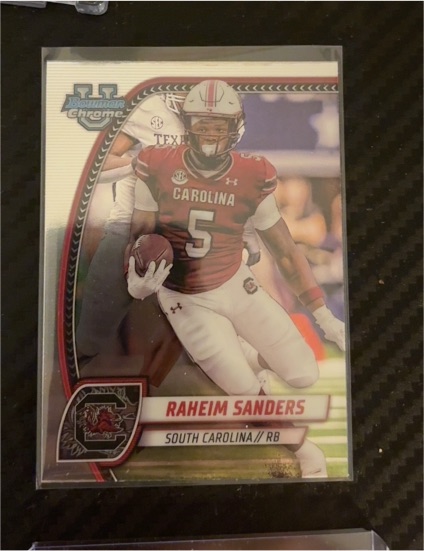 2024 Bowman University Chrome #148 Raheim Sanders — front