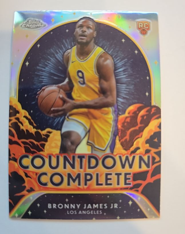 2024-25 Topps Chrome #CC-25 Bronny James Jr. Countdown Complete — front