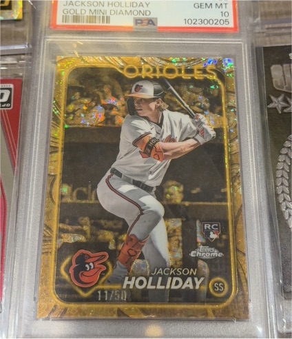 2024 Topps Gilded Collection Gold Mini Diamond Jackson Holliday #GOLD MINI DIAMOND — front