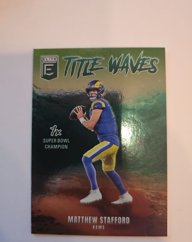 2025 Panini Donruss Elite #6 Matthew Stafford Title Waves — front