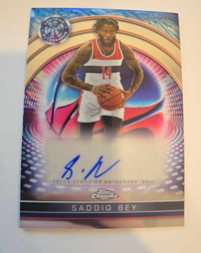 2023-24 Topps Chrome Certified Autographs #CG-SBE Saddiq Bey — front