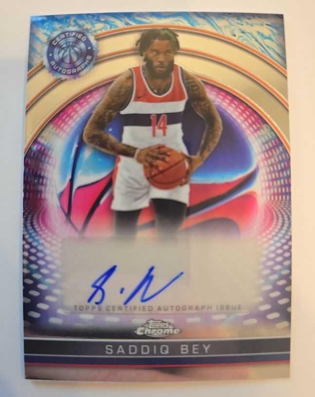 2024-25 Topps Chrome Certified Autograph Issue #TCAI-SB Saddiq Bey — front