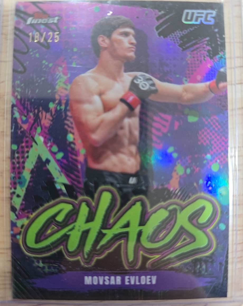2024 Topps Finest UFC Chaos #CHA-14 Movsar Evloev — front
