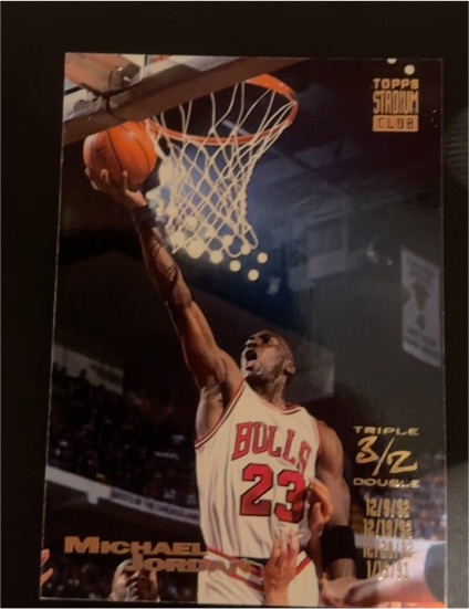 1993-94 Topps Stadium Club #1 Michael Jordan Triple Double — front