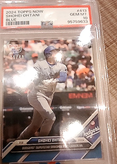 2024 Topps Now #413 Shohei Ohtani Blue — front