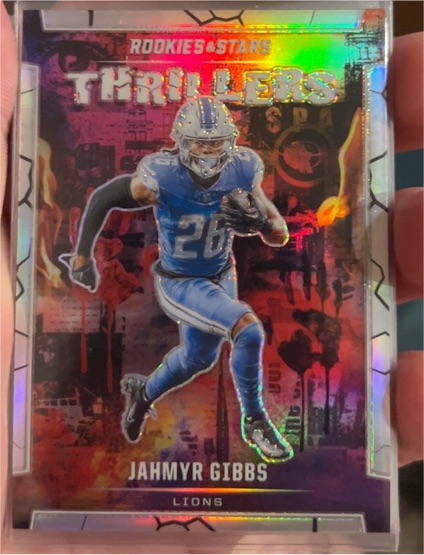 2024 Panini Rookies & Stars Thrillers Silver #T-JGS Jahmyr Gibbs — front