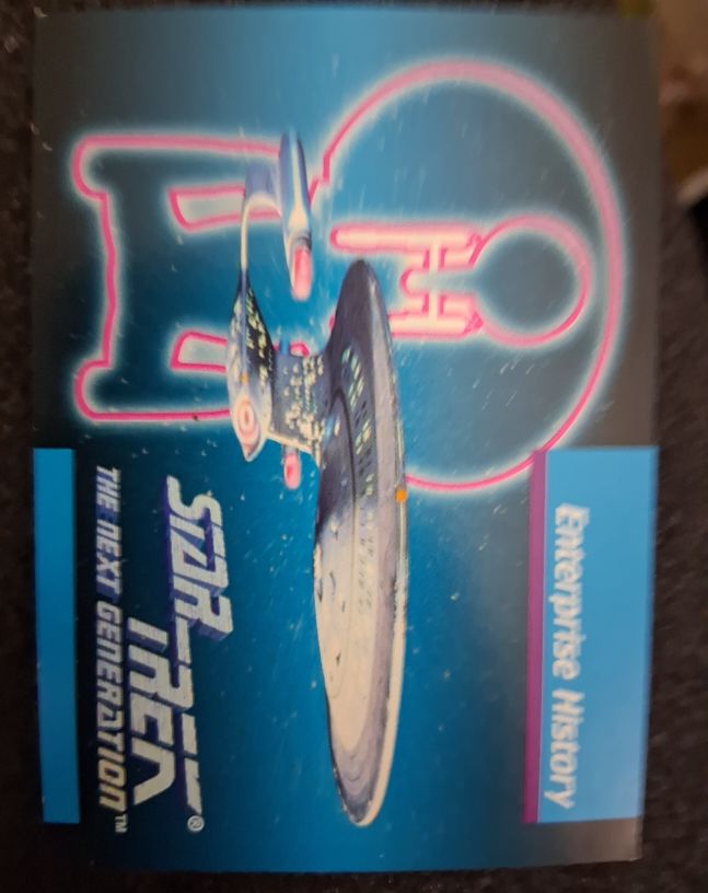 1992 Impel Star Trek The Next Generation #44 Enterprise History — front