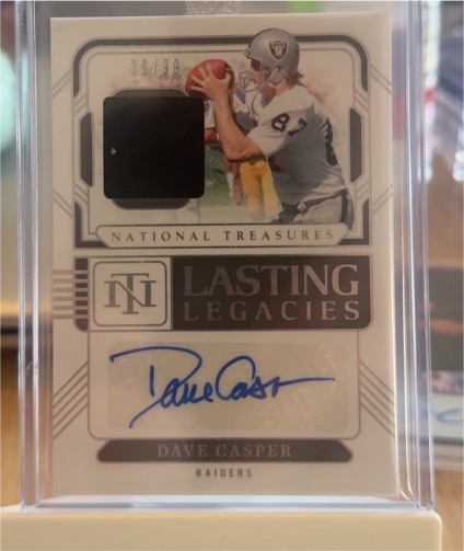 2024 Panini National Treasures Lasting Legacies #LL-DCR Dave Casper — front