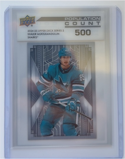 2024-25 Upper Deck Series 2 Population Count 500 Shakir Mukhamadullin Sharks — front