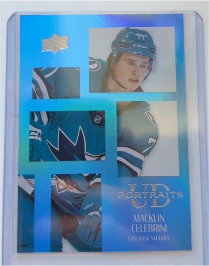 2024-25 Upper Deck Series 2 UD Portraits #P37 Macklin Celebrini — front
