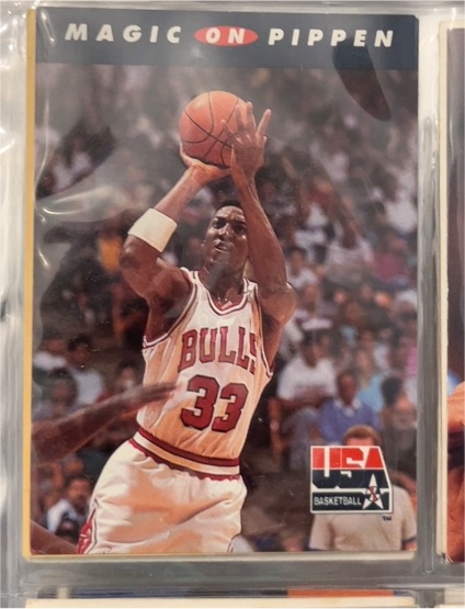 1992 SkyBox USA #108 Magic On Pippen Scottie Pippen — front
