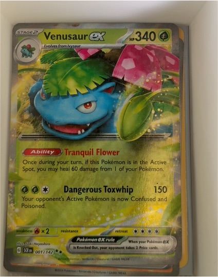 2024 Pokémon Scarlet & Violet Stellar Crown #001 Venusaur ex — front
