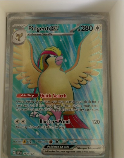 2023 Pokémon TCG Obsidian Flames #217/197 Pidgeot ex — front