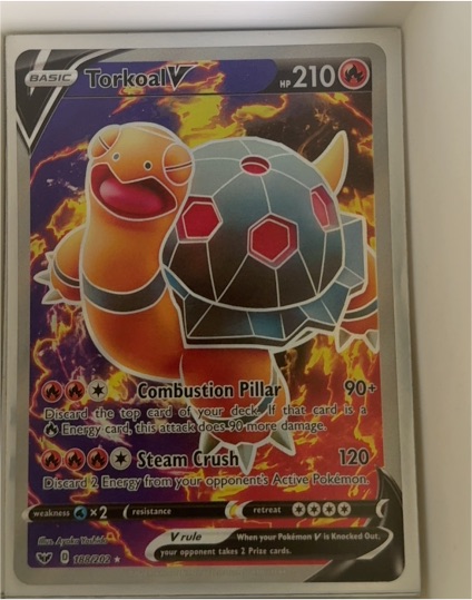 2020 Pokemon Sword & Shield #188 Torkoal V — front