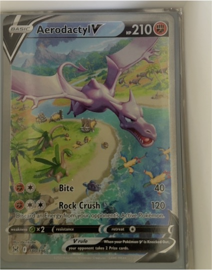 2023 Pokémon Sword & Shield Lost Origin #180 Aerodactyl V — front