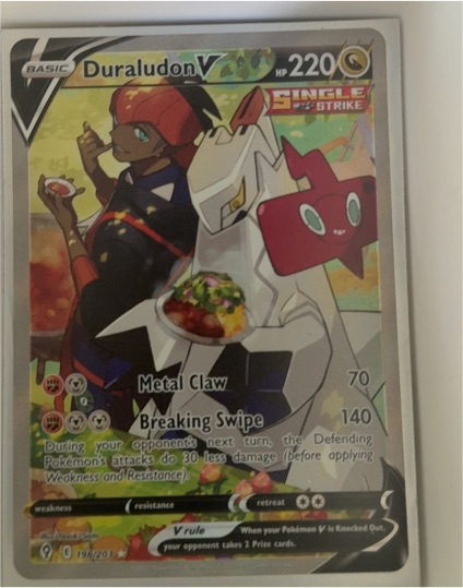 2021 Pokémon Sword & Shield Evolving Skies #198 Duraludon V Alternate Full Art — front