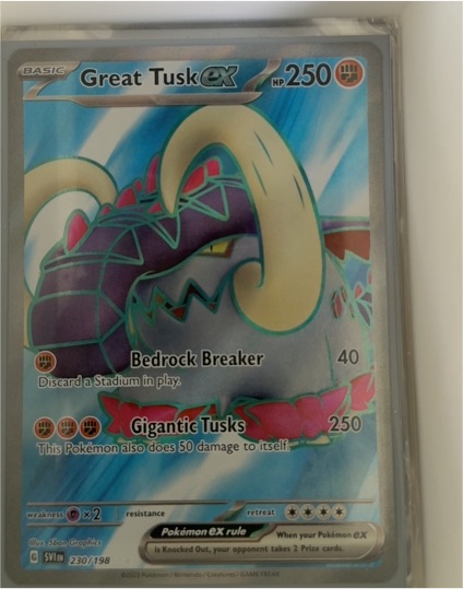 2023 Pokémon Scarlet & Violet #230 Great Tusk ex — front