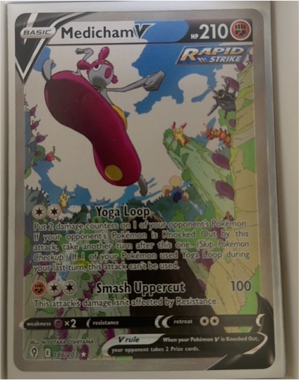 2021 Pokémon TCG Evolving Skies #186 Medicham V — front