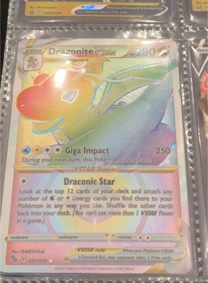 2022 Pokémon GO #081/078 Dragonite VSTAR — front