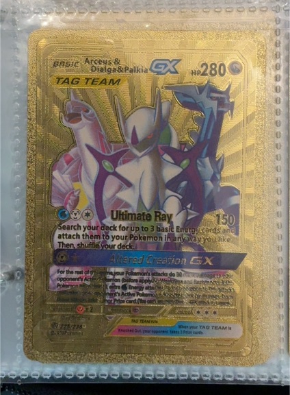 2019 Pokemon #258 Arceus & Dialga & Palkia GX — front