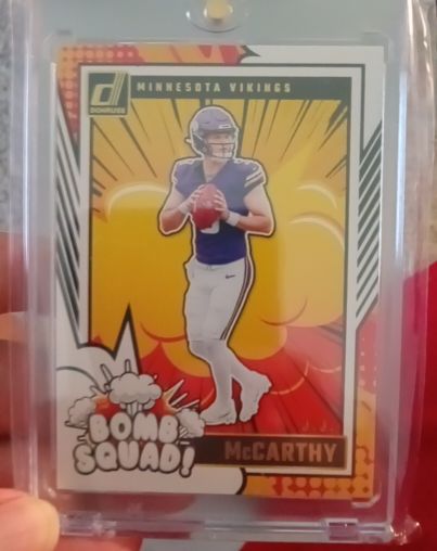 2024 Panini Donruss #5 J.J. McCarthy Bomb Squad Rookie — front