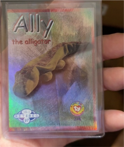 1999 Ty Beanie Babies Series 2 #274 Ally the Alligator — front