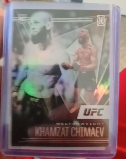 2021 Panini Chronicles Illusions UFC #174 Khamzat Chimaev — front